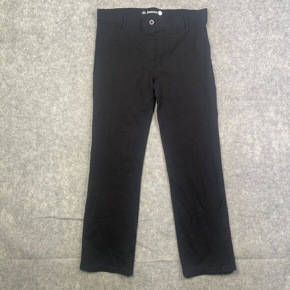 Betabrand Pants Womens Petite XL Black Straight Leg Yoga Stretch W0076 - Picture 1 of 9
